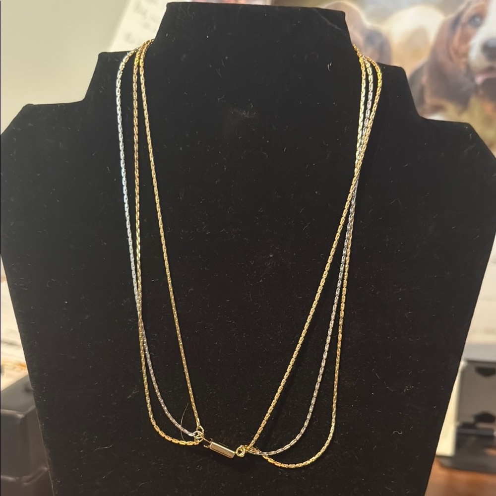 Elegant Gold and Silver Necklace